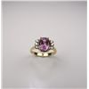 Image 1 : Superb Fine oval Pink Kunzite and Diamond Ring with kunzite weighing approx. 3.50 carats accented wi