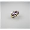Image 2 : Stylish Diamond Shaped Amethyst Ring with 8 fantasy cut amethyst weighing approx. 4.00 carats with d