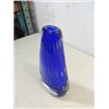 Image 2 : MID-CENTURY MODERN ART BLUE GLASS DECORATIVE VASE