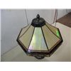 Image 2 : CONTEMPORARY VICTORIAN STYLE SLAG GLASS, LEAD LAMP