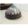 Image 2 : SLAG GLASS & LEAD VICTORIAN STYLE LAMP SHADE