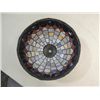 Image 3 : SLAG GLASS & LEAD VICTORIAN STYLE LAMP SHADE