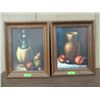 Image 1 : LOT 2 16X20 FRAME ORIGINAL OIL STILL LIFE PAINTING