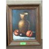 Image 2 : LOT 2 16X20 FRAME ORIGINAL OIL STILL LIFE PAINTING