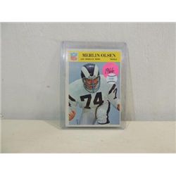 1966 PHILADELPHIA  #102 FOOTBALL CARD MERLIN OLSEN