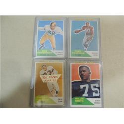 LOT 4 1960 FLEER 42, 45, 47, 123 FOOTBALL ROOKIE