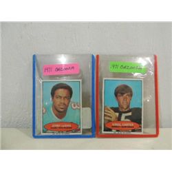 LOT 2 1971 BAZOOKA #30 & 29 FOOTBALL CARD CARTER &