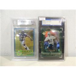 LOT 2 GRADED FOOTBALL CARDS: 2000 UPPER DECK #246