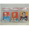 Image 1 : LOT 3 1969 TOPPS #197, 221, 74 GRADE FOOTBALL CARD