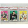 Image 1 : LOT 3 1969 TOPPS #174, 228, 46 GRADE FOOTBALL CARD