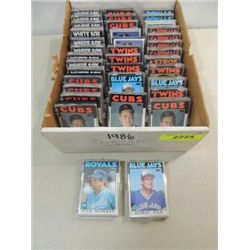 LOT 37 TEAM PACKS 1986 TOPPS BASEBALL PLAYER CARDS