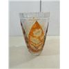 Image 1 : VINTAGE LEAD CRYSTAL GLASS ETCHED SUNFLOWER VASE
