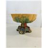 Image 1 : VINTAGE MAJOLICA CERAMIC URN 7"H X 10"D - NO MARKS