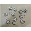 Image 1 : 10 PACKS OF 4 STAINLESS STEEL SIZE 17 TO 21 RINGS