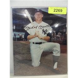 8X10 BASEBALL PHOTO AUTOGRAPHED MICKEY MANTLE COA