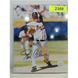 8X10 BASEBALL PHOTO AUTOGRAPHED TOM GLAVINE COA