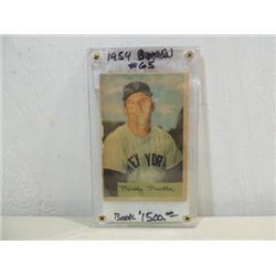 1954 BOWMAN #65 BASEBALL PLAYER CARD MICKEY MANTLE