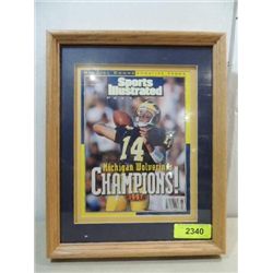 BOX FRAMED 1997 MICHIGAN WOLVERINES CHAMPION S.I.