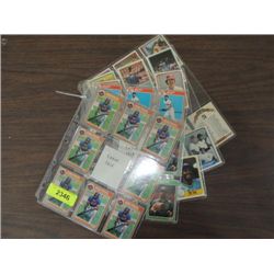 LOT 31 ASSORTED ERROR BASEBALL CARDS: HUBIE BROOKS