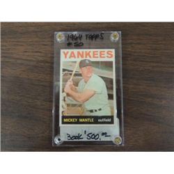 1964 TOPPS #50 BASEBALL PLAYER CARD MICKEY MANTLE