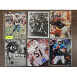 LOT 6 8X10 FOOTBALL PHOTO AUTOGRAPHED CHAD HENNE &