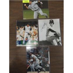 LOT 4 8X10 BASEBALL PHOTO AUTOGRAPH ROY WHITE &