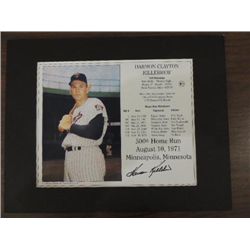 14X11 MATTED BASEBALL PHOTO AUTOGRAPH KILLEBREW