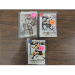 LOT 3 1998 PINNACLE AUTOGRAPHED HOCKEY CARDS: