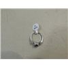 Image 1 : LADY'S RING SILVER TONE 3 CUBIC ZIRCONIA. SIZE 10