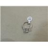 Image 1 : LADY'S RING SILVER TONE CLEAR CUBIC ZIRCONIA
