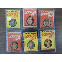 LOT 6 1970 TOPPS SCRATCH OFF BASEBALL CARDS: