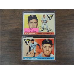 LOT 2 1955 TOPPS #10 & 32 BASEBALL PLAYER CARDS: