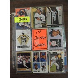 LOT 17 1998-2008 DEREK JETER BASEBALL PLAYER CARDS