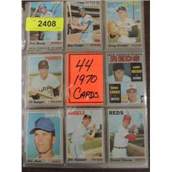LOT 44 ASSORTED 1970 TOPPS BASEBALL PLAYER CARDS