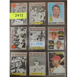 LOT 9 1970 TOPPS BASEBALL PLAYER CARDS: #201, 310,