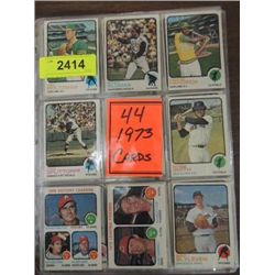 LOT 44 ASSORTED 1973 TOPPS BASEBALL PLAYER CARDS