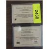 Image 2 : LOT 2 AUTOGRAPHED BASEBALL CARDS COA: BROOKS