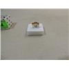 Image 1 : 14KT GOLD EP AMETHYST CUBIC ZURCONIA STONE RING: