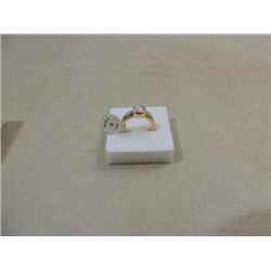 14KT GOLD EP DIAMOND CUBIC ZURCONIA LADYS RING