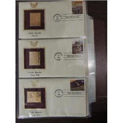 LOT 15 2003 22KT GOLD REPLICAS OF US POSTAGE ON