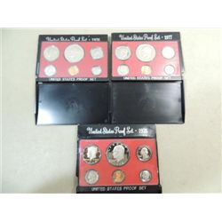 LOT 3 1976, 77, 78 UNITED STATES PROOF COIN SETS