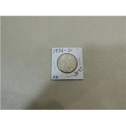 1936-D (AU) WALKING LIBERTY HALF DOLLAR