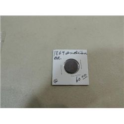 1864 BRONZE (G) CIRCULATED INDIAN HEAD PENNY