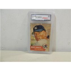 1953 TOPPS #82 GRADED BASEBALL CARD MICKEY MANTLE