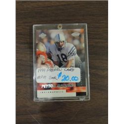 1999 PREVIEW CARD #PM FOOTBALL CARD PEYTON MANNING