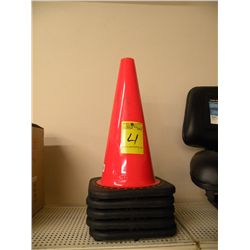 Qty 5 safety cones -New