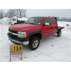 2002 Chev Duramax crew cab 4x4 flatbed    1GCHK23122F156165