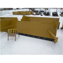 10 ft snow pusher -skid loader mount, w/metal cutting edge -New