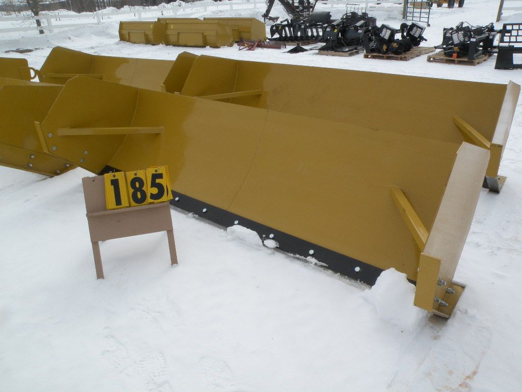 10 ft snow pusher skid loader mount, w/metal cutting edge New