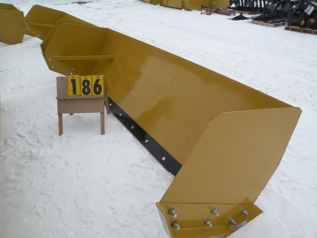 10 ft snow pusher skid loader mount, w/metal cutting edge New